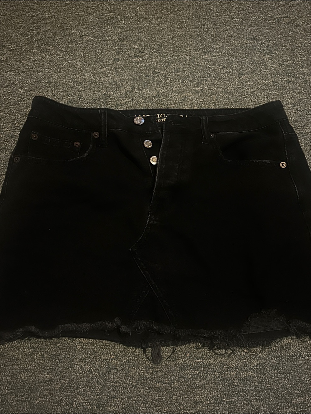 Black Denim Skirt